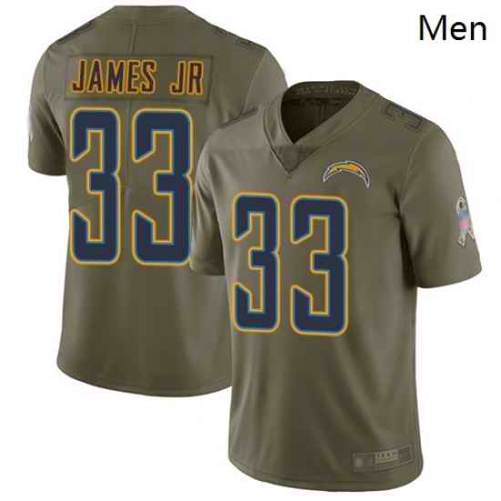 Chargers 33 Derwin James Jr Olive Men Stitched Football Limited 2017 Salute To Service Jersey